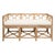 Matthew Izzo Home - Ferguson Natural Rattan Bench With Ivory Performance Linen Cushion For Sale In New York - Image 6 of 6