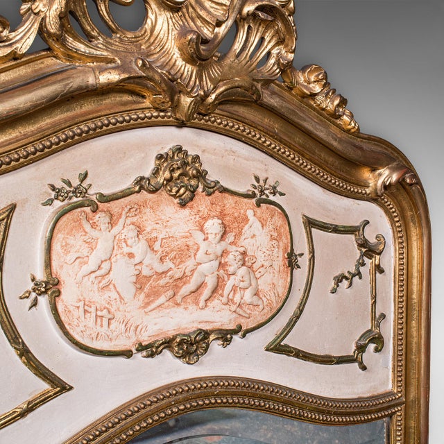 Large Vintage Pier Mirror, French Giltwood, Rocaille, Louis XV Revival, Art Deco For Sale - Image 6 of 11