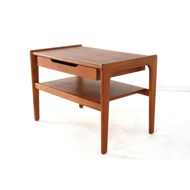 This Danish cabinet from the mid-century modern period was designed by Salin Nijborg and crafted from high-quality teak...