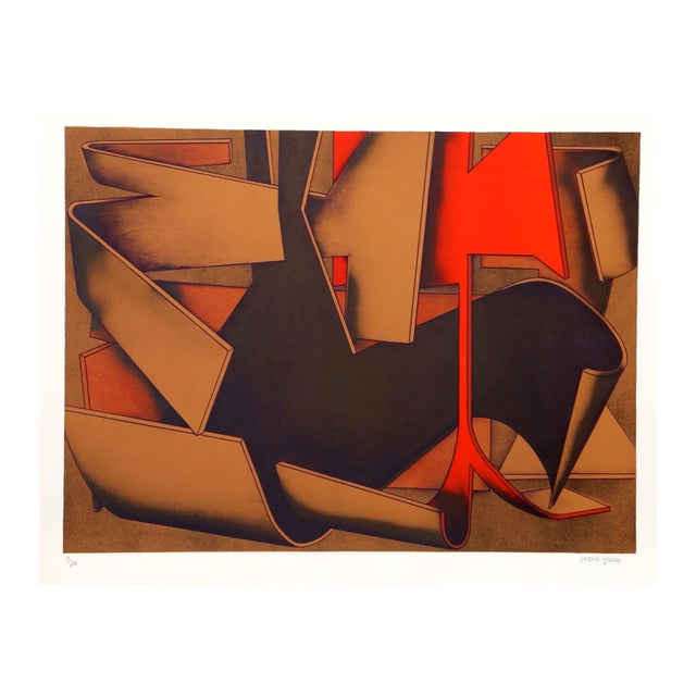 Mid-Century Modern Jasha Green "Untitled 20" Lithograph For Sale - Image 3 of 3