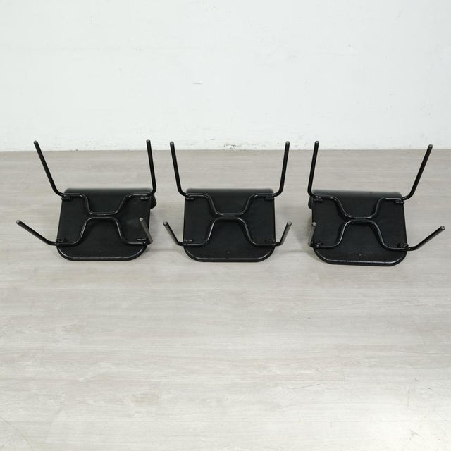 Iron and Rubber Chairs, 1980s, Set of 10 For Sale - Image 15 of 18
