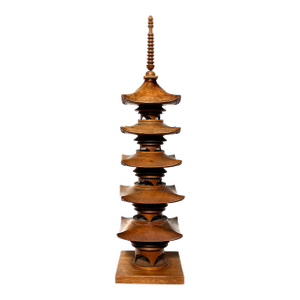 Japanese Showa Period Teak Model of a Pagoda