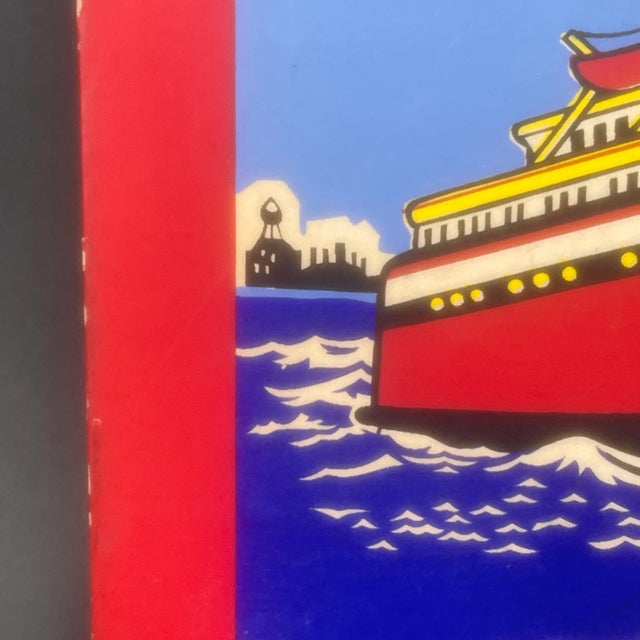 Blue Mid 20th Century Modern Oceanliner Tugboat Print by Judy For Sale - Image 8 of 13