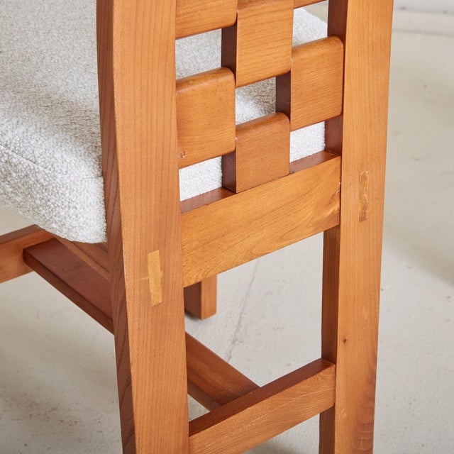 Elm Dining Chair Attributed to Maison Regain, 1970s - 2 Available For Sale - Image 9 of 12