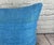Turkish 20 x 20 Hemp Pillow Turkish Cushion Natural Sky Blue Pillow Cushion Cover For Sale - Image 3 of 4