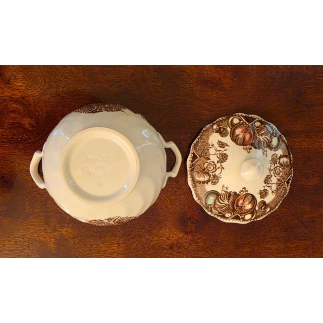 Johnson Brothers Vintage Johnson Brothers His Majesty Sugar Bowl and Lid England 2-Pieces For Sale - Image 4 of 11