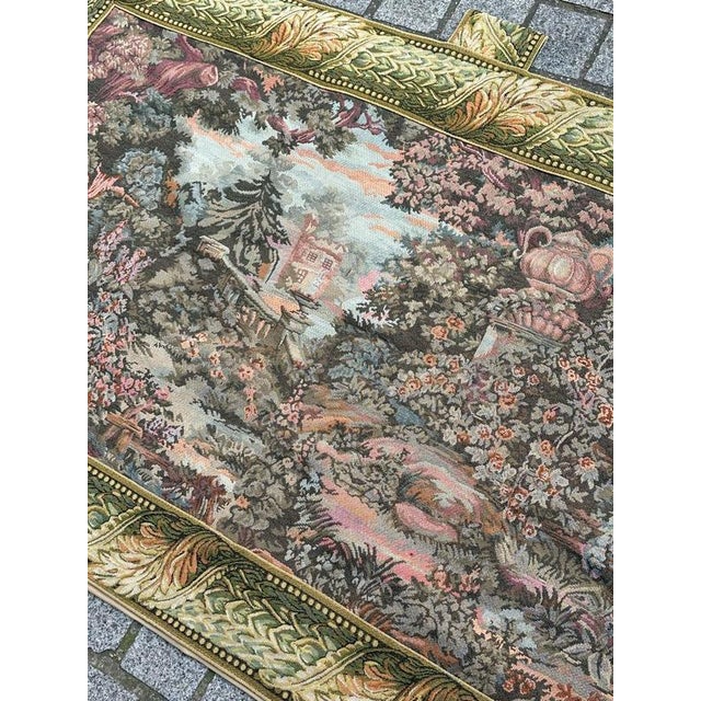 Vintage French Jacquard Verdure Tapestry in the style of Aubusson, 1970s For Sale - Image 18 of 18