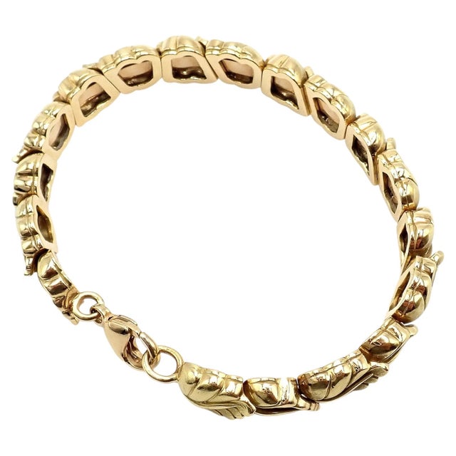 Vintage! Tiffany & Co Leaf Yellow Gold Link Bracelet 2002 For Sale In Philadelphia - Image 6 of 15