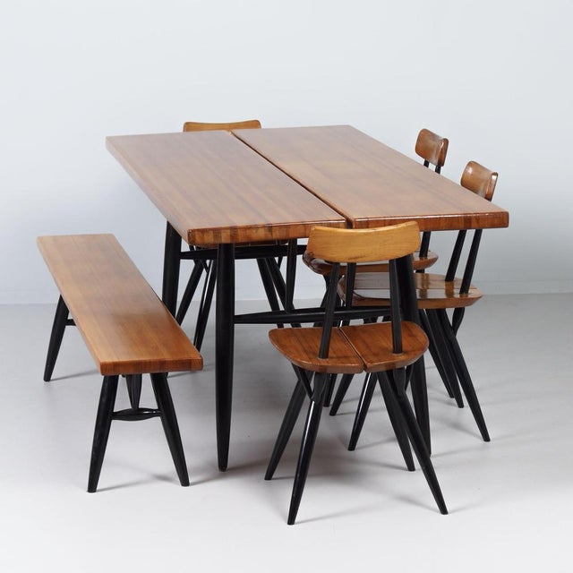 1950s Pirkka Dining Set by Ilmari Tapiovaara for Asko & Laukaan Puu, 1950s, Set of 6 For Sale - Image 5 of 11