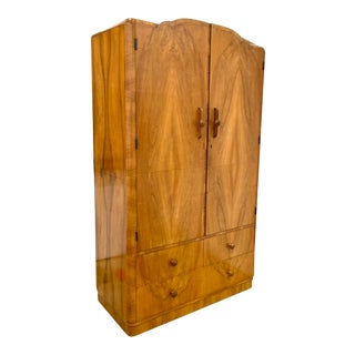 1930s Deco Era Armoire With Interior Shelving For Sale