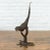 Contemporary Bronze Statue of a Parrot Perched on a Branch and Leaning Down, with Dark Patina For Sale - Image 12 of 13