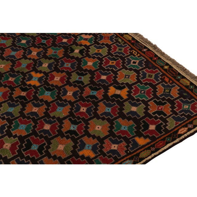Rug & Kilim Rug & Kilim’s Afghan Baluch Tribal Rug in Multicolor Geometric Patterns For Sale - Image 4 of 7