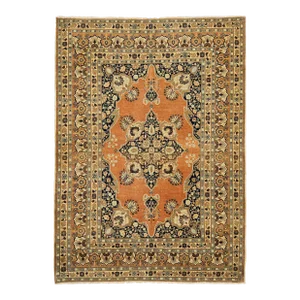 1920s Antique Handmade Persian Tabriz Scatter Wool Rug With Allover Motif