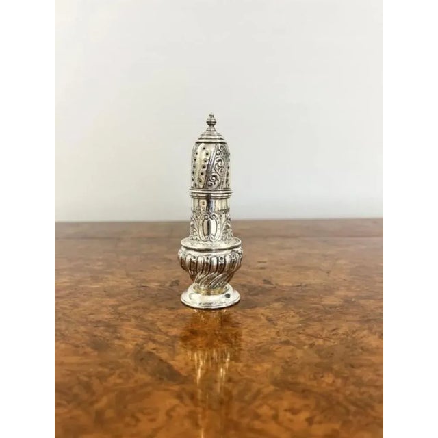 Victorian Hallmarked Silver Sugar Sifter, 1890s For Sale - Image 4 of 5