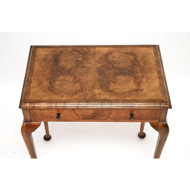 Vintage Burr Walnut Side Table, 1920 For Sale - Image 6 of 11