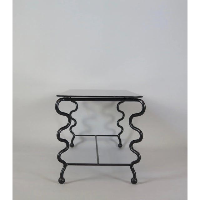 'Serpentine' Coffee Table With Black Glass Top Chairish
