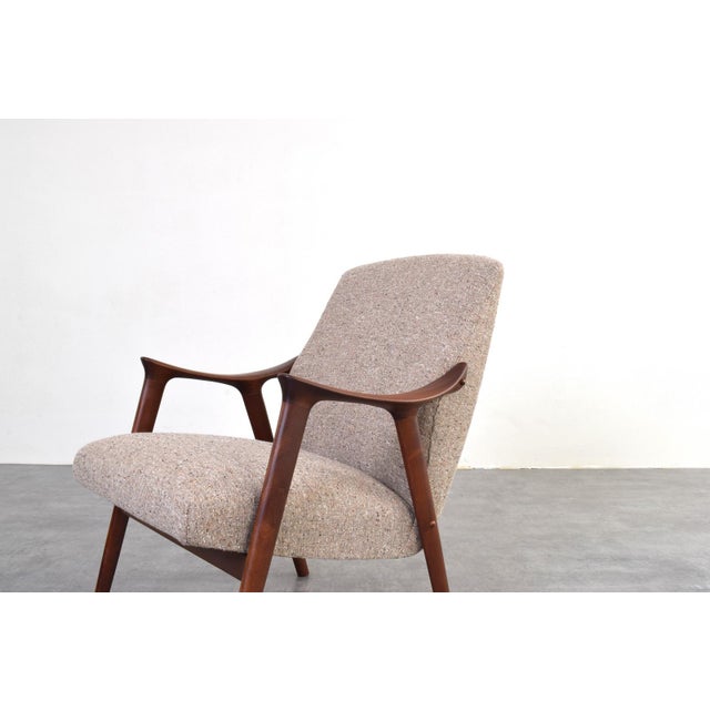 Brown Mid-Century Teak and Bouclé Tenor Armchair from Møre Lenestolfabrikk, 1960s For Sale - Image 8 of 12