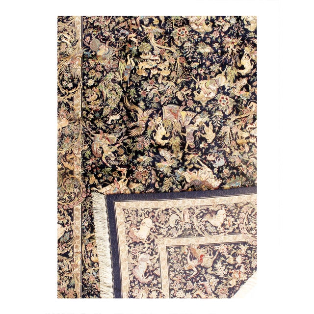 Traditional Pasargad DC Exquisite Design Paris Palace Fine Power Loom V.Silk Rug For Sale - Image 3 of 3