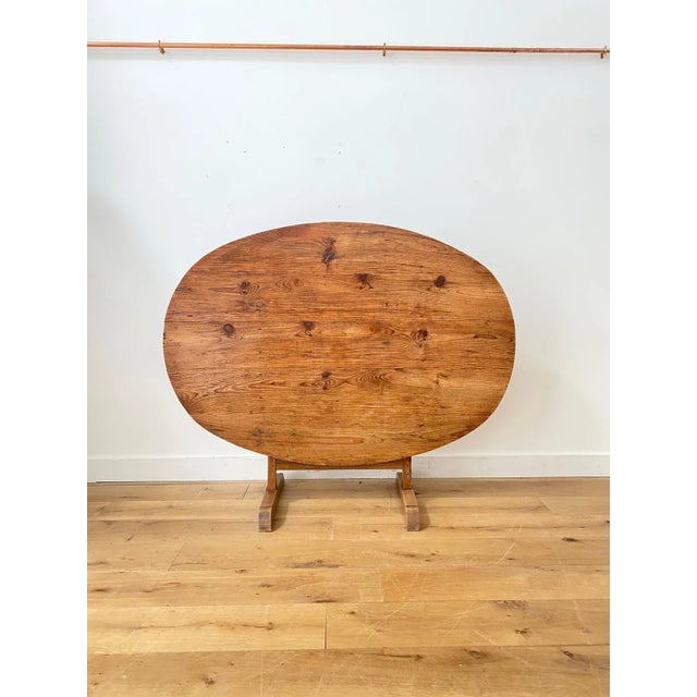 Oval Shaped Vendange Table For Sale - Image 6 of 8