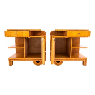 Vintage Polish Art Deco Nightstands, 1930s, Set of 2 For Sale