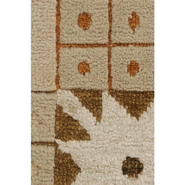 Rug & Kilim’s Scandinavian Style Rug in Beige-Brown With Geometric Patterns For Sale In New York - Image 6 of 7