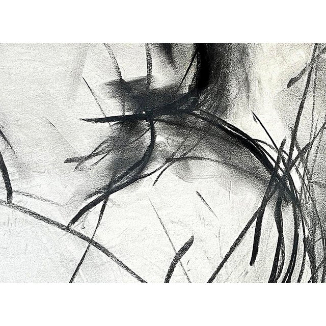 Dynamic Contemorary Abstract Charcoal Figure Drawing - "Body Unto Itself" For Sale - Image 4 of 4