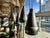 Metal Vintage Nickel Industrial Hammered Pendant Light For Sale - Image 7 of 9