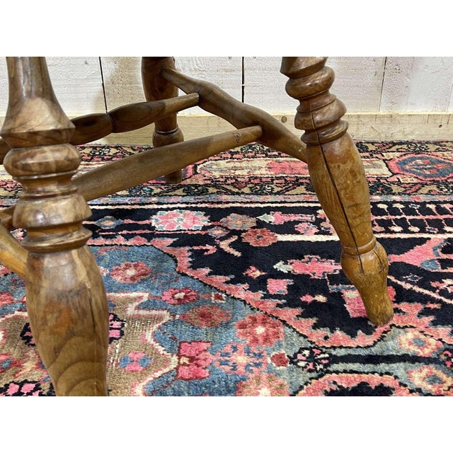 Wood Antique English Rustic Armchair in Elm and Beech, 1800s For Sale - Image 7 of 16