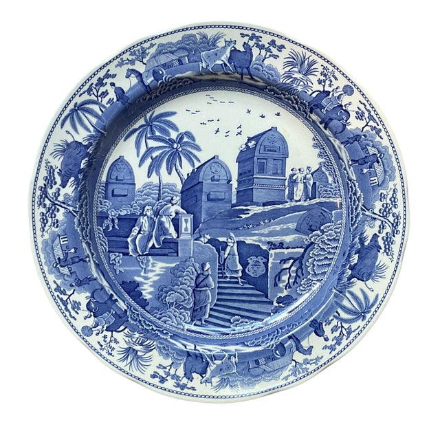 1990s Spode Blue and White Archive Collection Plates Set of 5 For Sale - Image 10 of 12