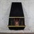 Handsome vintage MCM or Mid-Century Modern to Modern electric fireplace by Arvin Industries composed of a black texture...