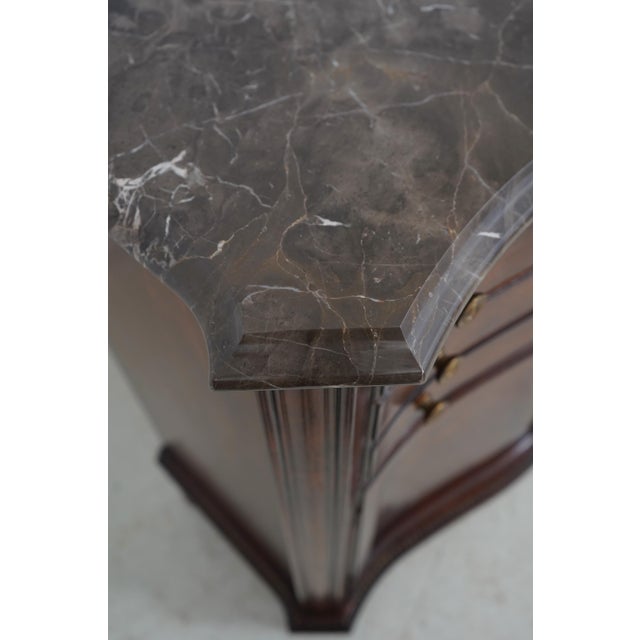 Century Marble Top Cherry Server Cabinet For Sale - Image 9 of 18