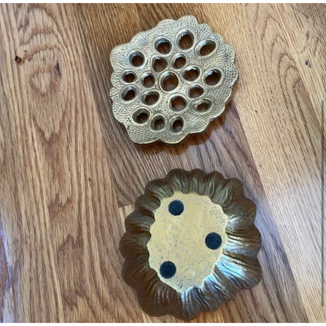 Asian Small and Large Lotus Root Frog Bowl Flower Vases, Made in India- Set of 2 For Sale - Image 3 of 4