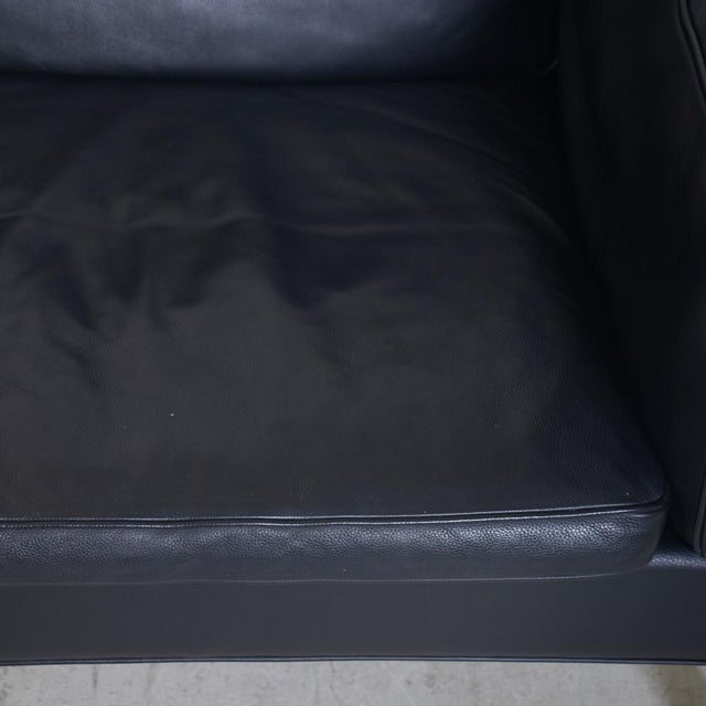 Black 2212 Two-Seater Sofa in Black Leather by Børge Mogensen, 1980s For Sale - Image 8 of 18