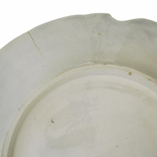 Antique Asparagus & Artichoke 4 French Majolica Plate Set Barbotine Country Decor Fives Lille For Sale - Image 12 of 13