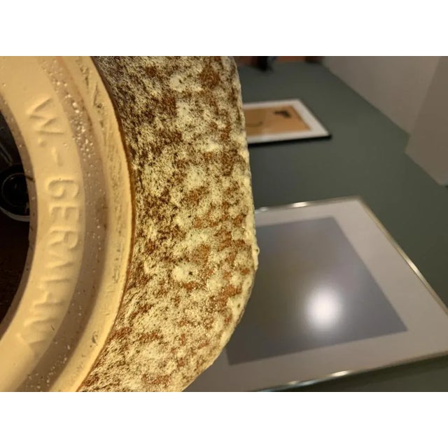 Mid-Century West German Stoneware Large Brutalist Lamp in the Style of Scheurich or Bay For Sale - Image 12 of 16