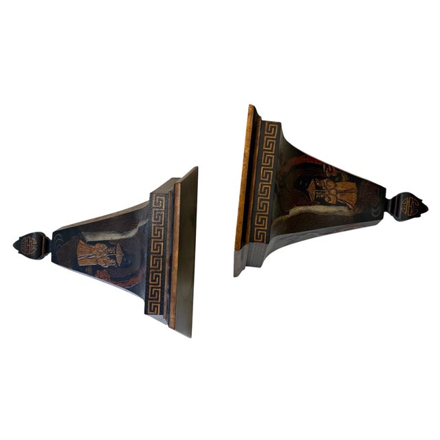 Chinoiserie Black Large Wall Brackets For Sale - Image 12 of 12