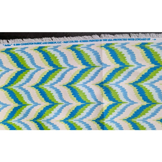 Textile Vintage Covington "Ascher" Flamestitch Cotton Fabric- 9.3 Yards For Sale - Image 7 of 7