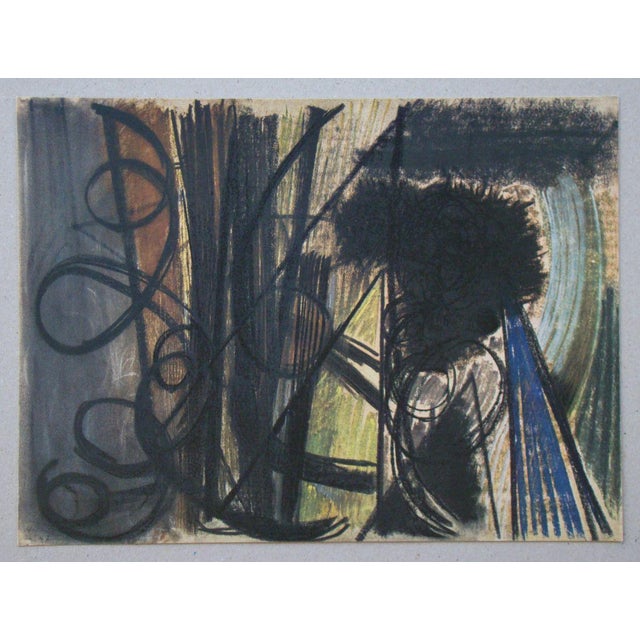 Hans HARTUNG (1904-1989) (after) Pastel P.1947-20, 1962 Héliogravure in colors on strong-wove art printing paper. Signed...