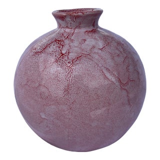 1990s Red Spattered Vase For Sale