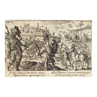 1612 Crispijn Van De Passe the Younger Engraving of "The Aeneid" by Virgil For Sale