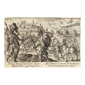 1612 Crispijn Van De Passe the Younger Engraving of "The Aeneid" by Virgil