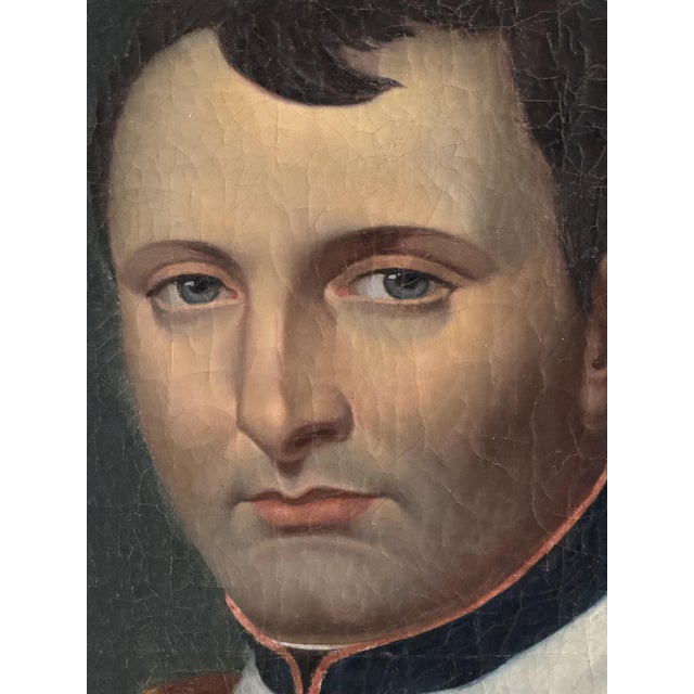 After Jacques-Louis David, Portrait of Napoleon I, 19th Century, Oil Painting on Canvas, Framed For Sale - Image 8 of 12