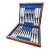 Antique Mother of Pearl and Silver Plated Flatware Service for 12 For Sale