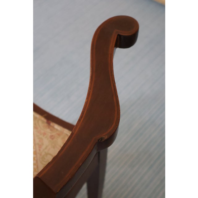 Antique Edwardian Sheraton Revival Inlaid Mahogany Corner Chair, Circa 1900 For Sale - Image 11 of 18