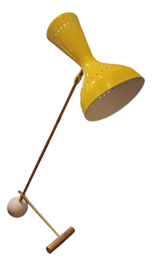 Small Yellow Thunderball Lamp from Stilnovo, 1970s