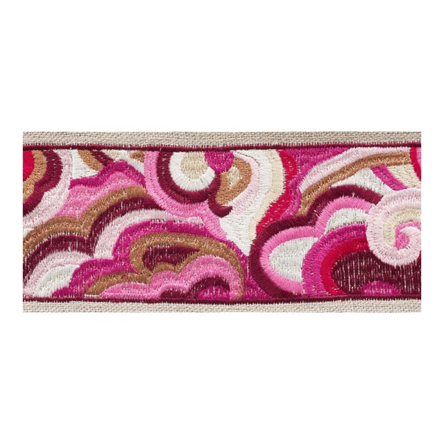 Sample - Schumacher Woodstock Tape in Garnet For Sale