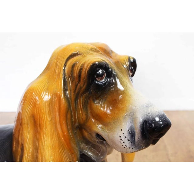 Life-Size Ceramic Basset Hound, 1970s For Sale - Image 9 of 14