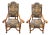 Pair of Late 20th Century Upholstered Armchairs With Heraldic Fabric For Sale