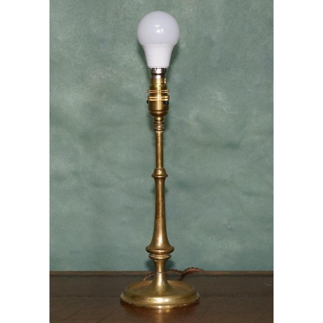 Antique English Brass Table Lamps, 1900, Set of 2 For Sale - Image 3 of 13