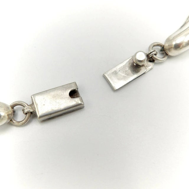 Vintage Taxco Sterling Silver Graduated Multi-Stone Necklace